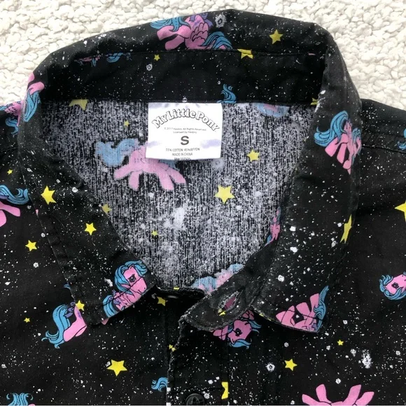 My Little Pony shirt button down short sleeve; men’s small unisex